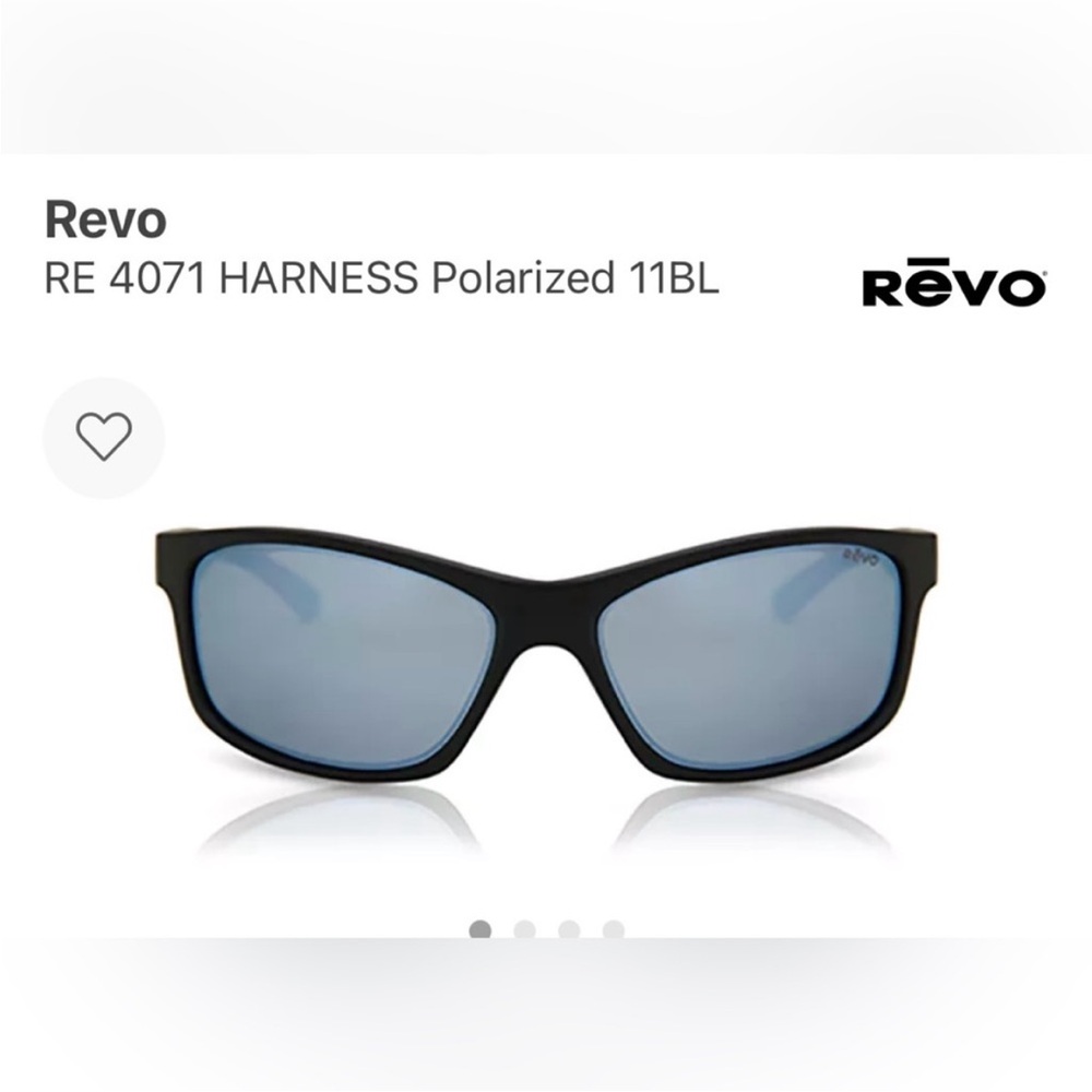 REVO Sunglasses RE4071 11 HARNESS Matte Black Square Frames with Silver lenses